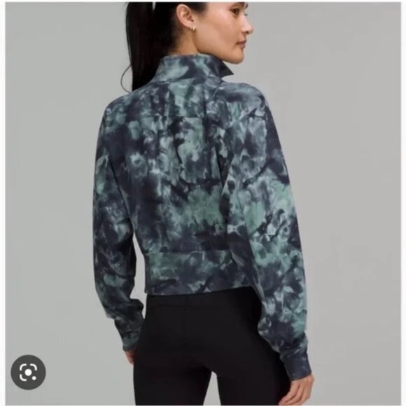 Lululemon Ready to Rulu Half-Zip Pullover - Diamond Dye Silver Blue - Size 6 - Picture 1 of 9